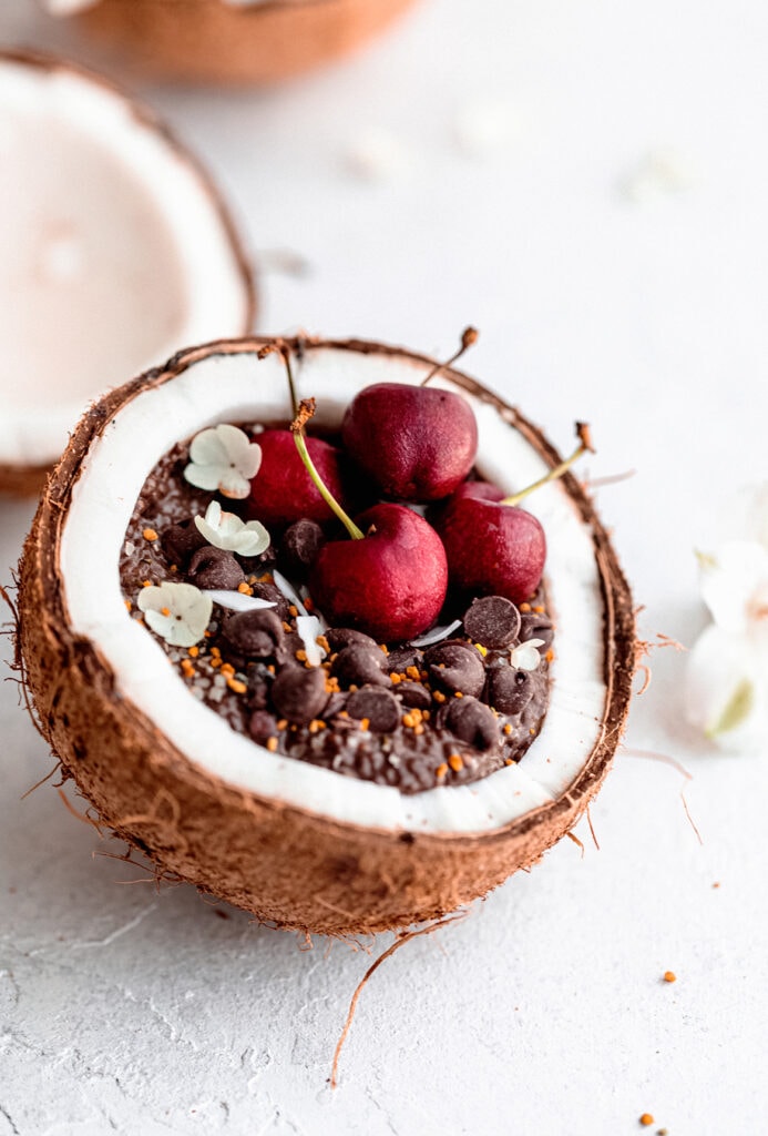 coconut chocolate chia pudding