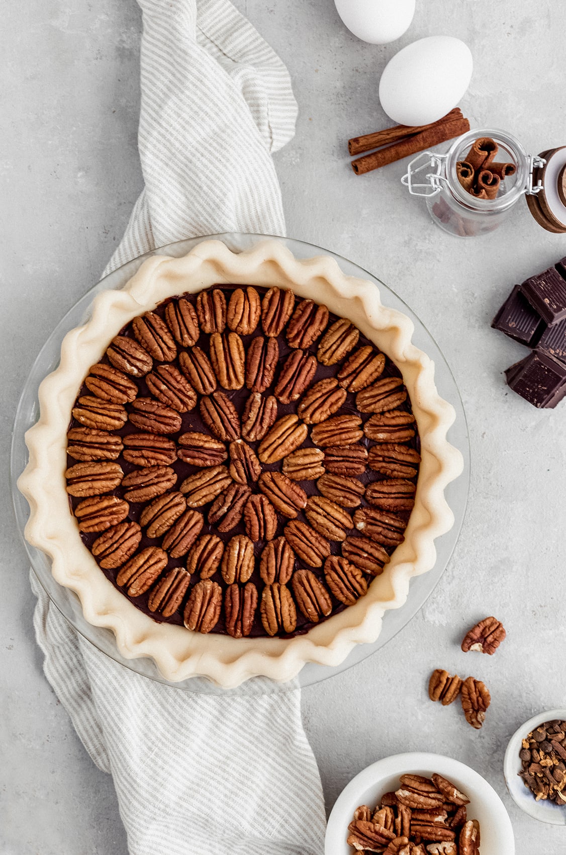 chocolate pecan pie, black bottom pecan pie