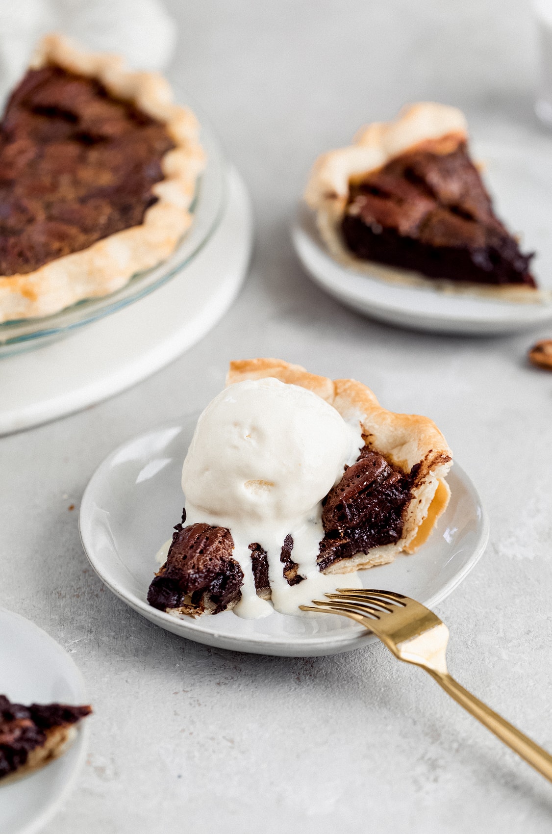 chocolate pecan pie, black bottom pecan pie