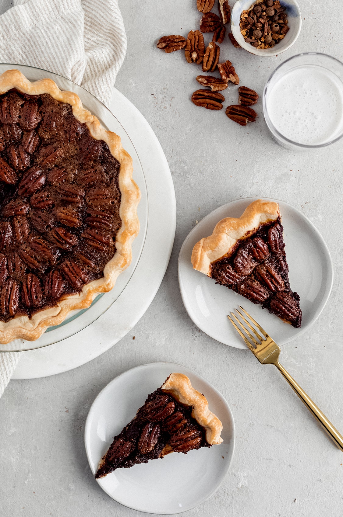 chocolate pecan pie, black bottom pecan pie