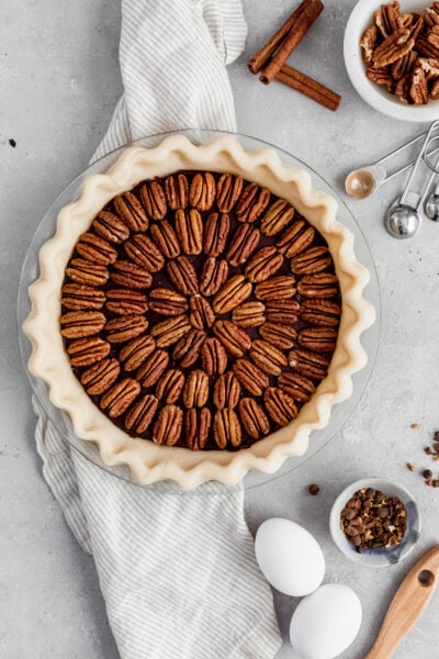 chocolate pecan pie, black bottom pecan pie