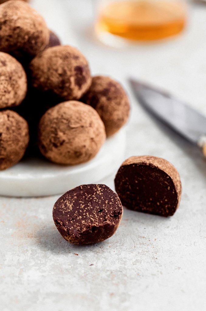 boozy chocolate truffles