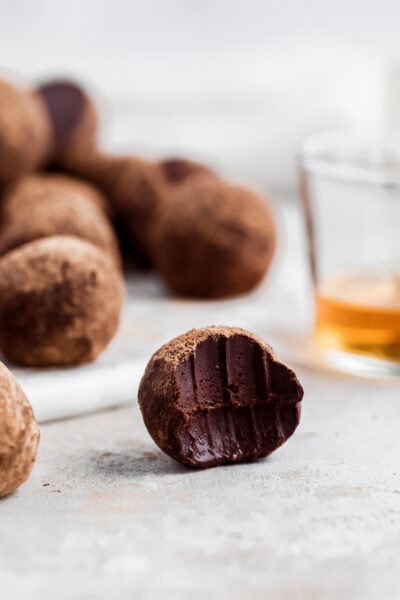 boozy chocolate truffles