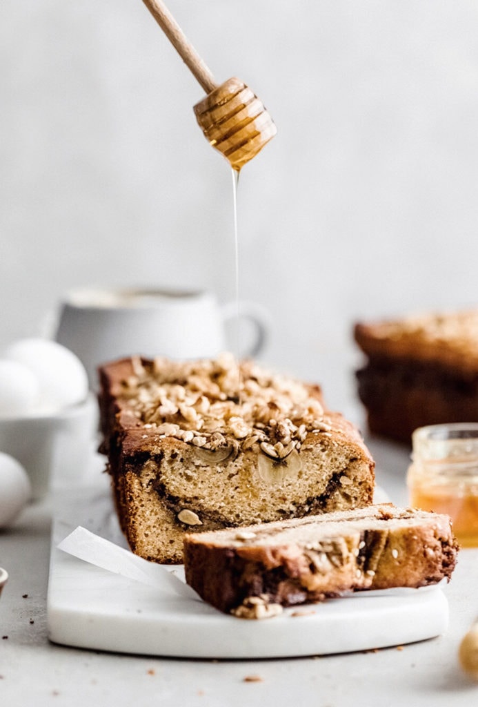 cinnamon swirl brown butter banana bread