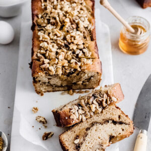 cinnamon swirl brown butter banana bread