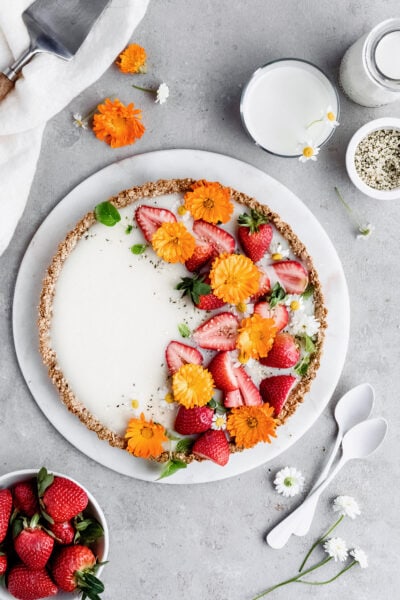 vegan white chocolate tart