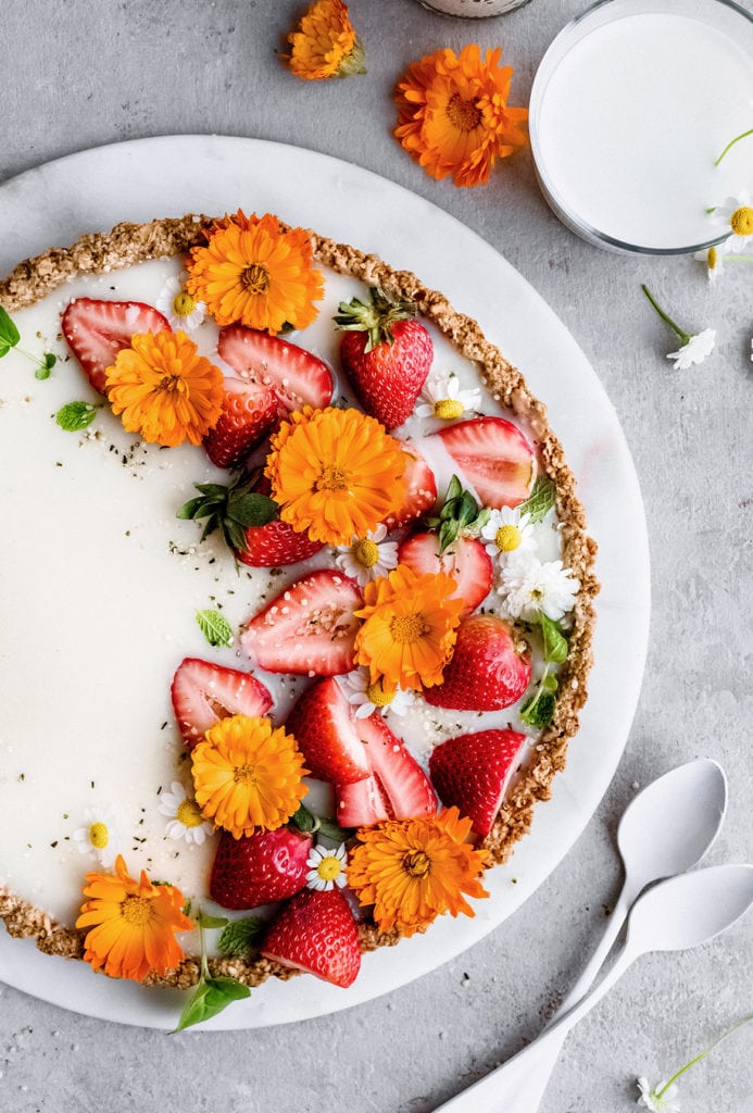 vegan white chocolate tart