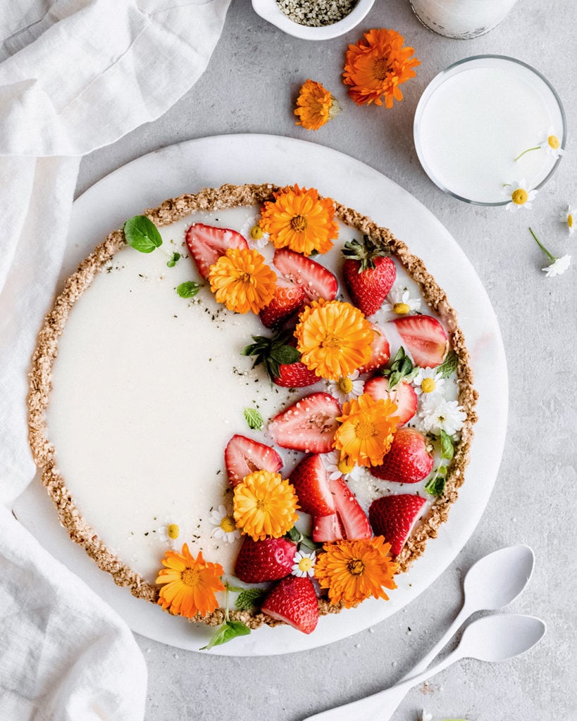 vegan white chocolate tart