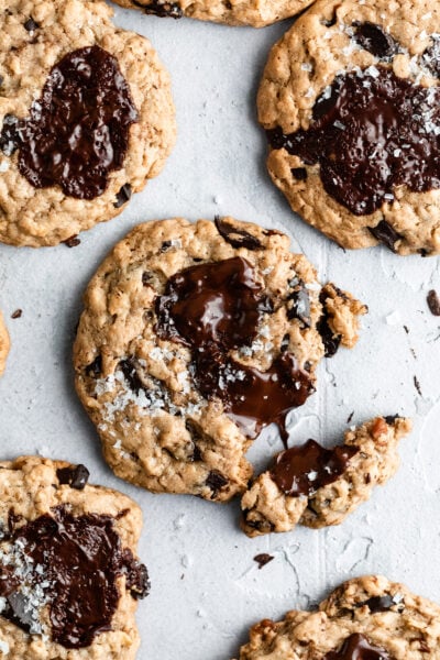 tahini oatmeal chocolate chunk cookies
