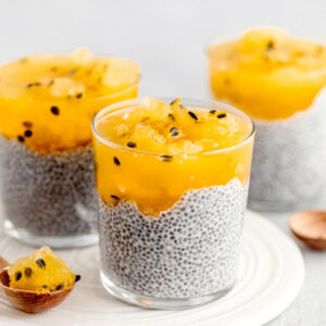 passion fruit granita chia pudding