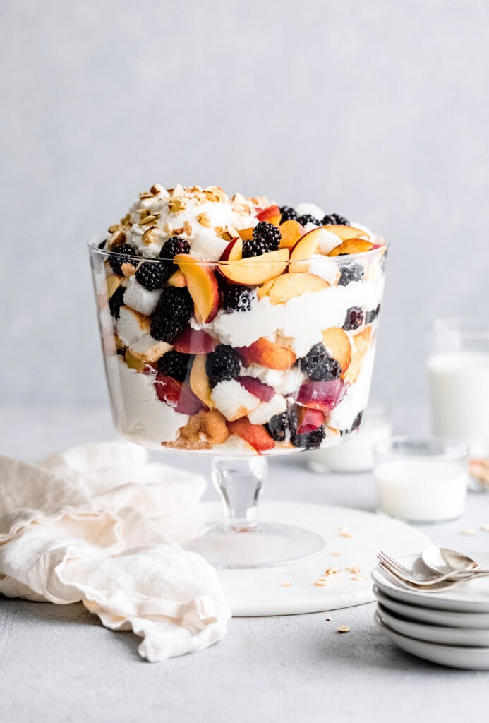 peaches and cream trifle