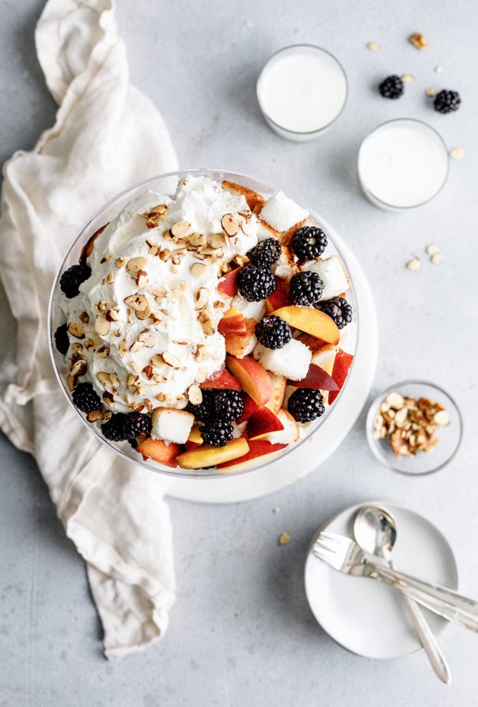 peaches and cream trifle