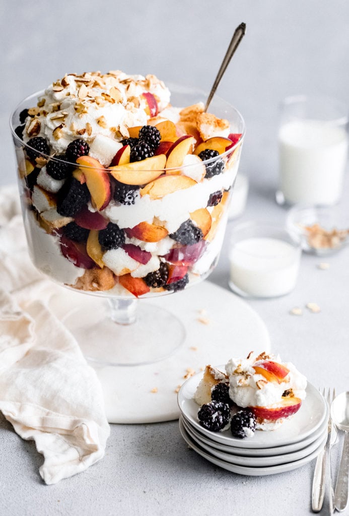 peaches and cream trifle