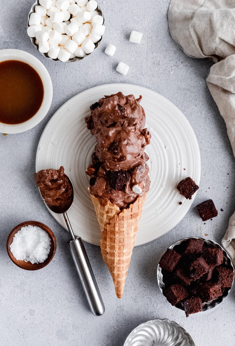 Caramel Brownie Ice Cream - Yoga of Cooking