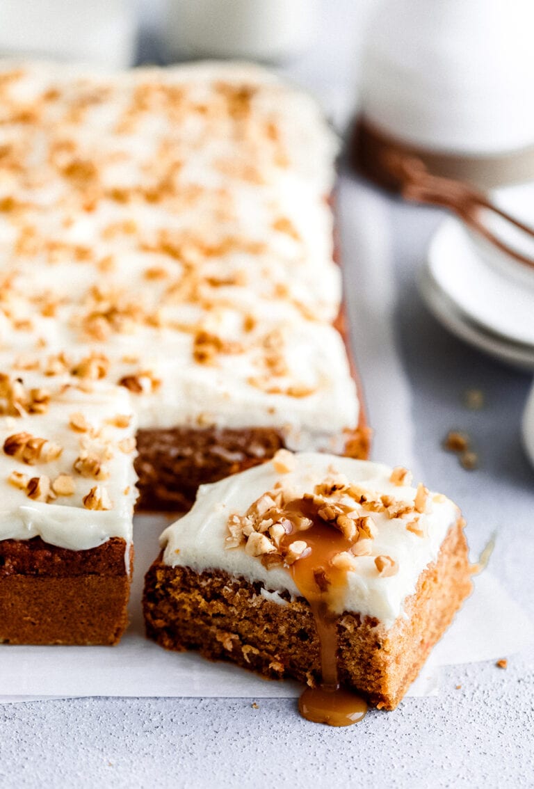 slice of healthy carrot cake