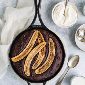 chocolate skillet banana bread