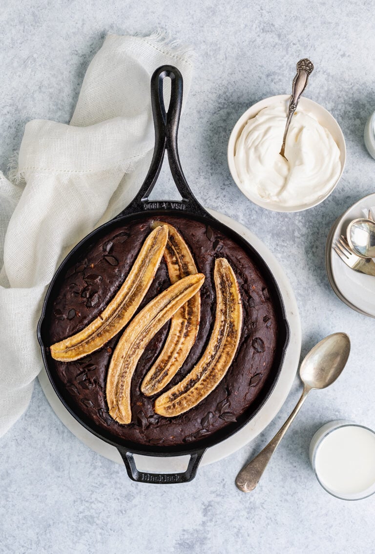 chocolate skillet banana bread