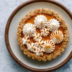 Mini Pumpkin Tarts bursting with fall flavors that are so simple to make and so good. Made with a gluten-free crust and a creamy pumpkin spice filling. Topped with toasted meringue.