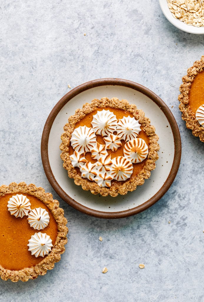 Mini pumpkin tarts bursting with fall flavors and infused with CBD oil. 