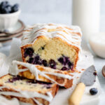 blueberry streusel quick bread slices