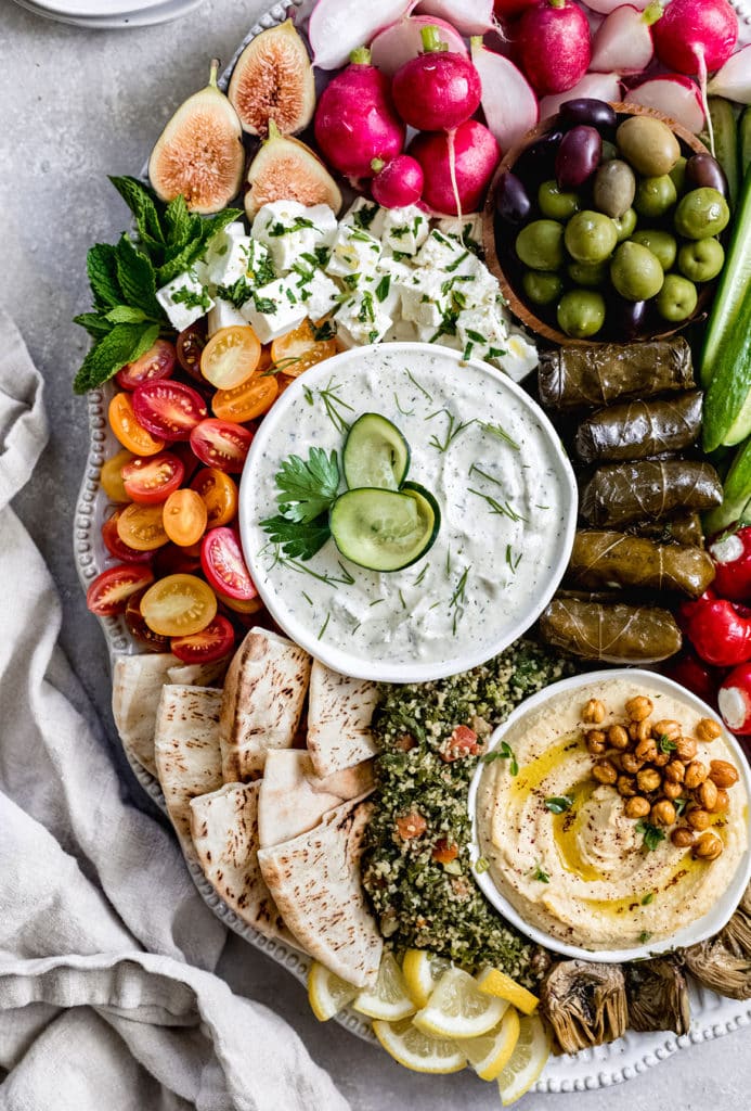 Mezze Platter and tzatziki