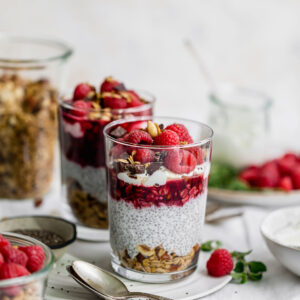 raspberry orange chia parfait