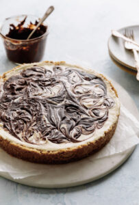 No-Bake Chocolate Swirl Cheesecake - Yoga of Cooking
