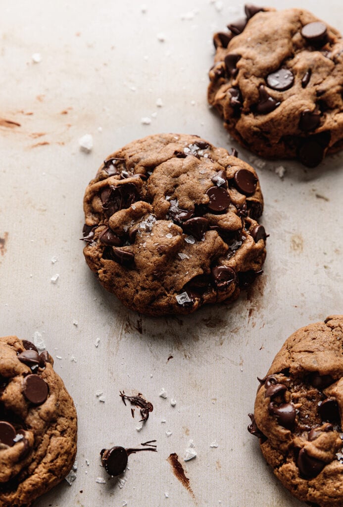 small batch vegan chocolate chip cookies