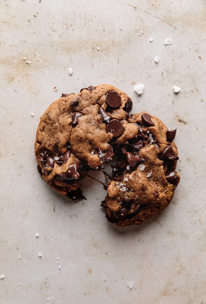 small batch vegan chocolate chip cookies