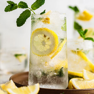 Lemon mojito in tumbler