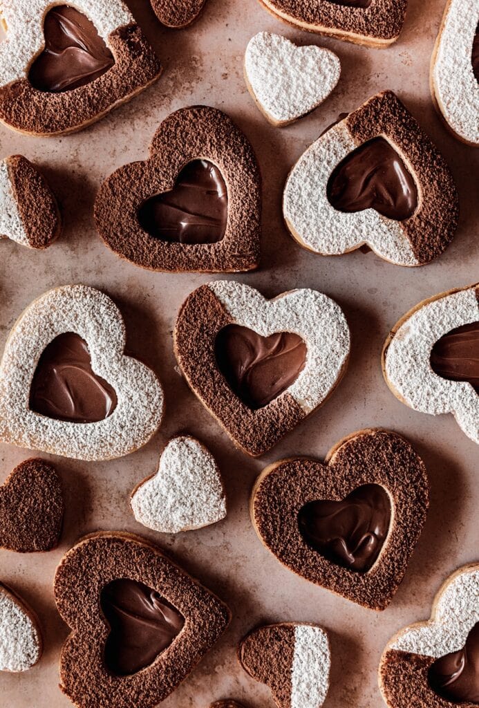 Nutella Linzer Heart Cookies