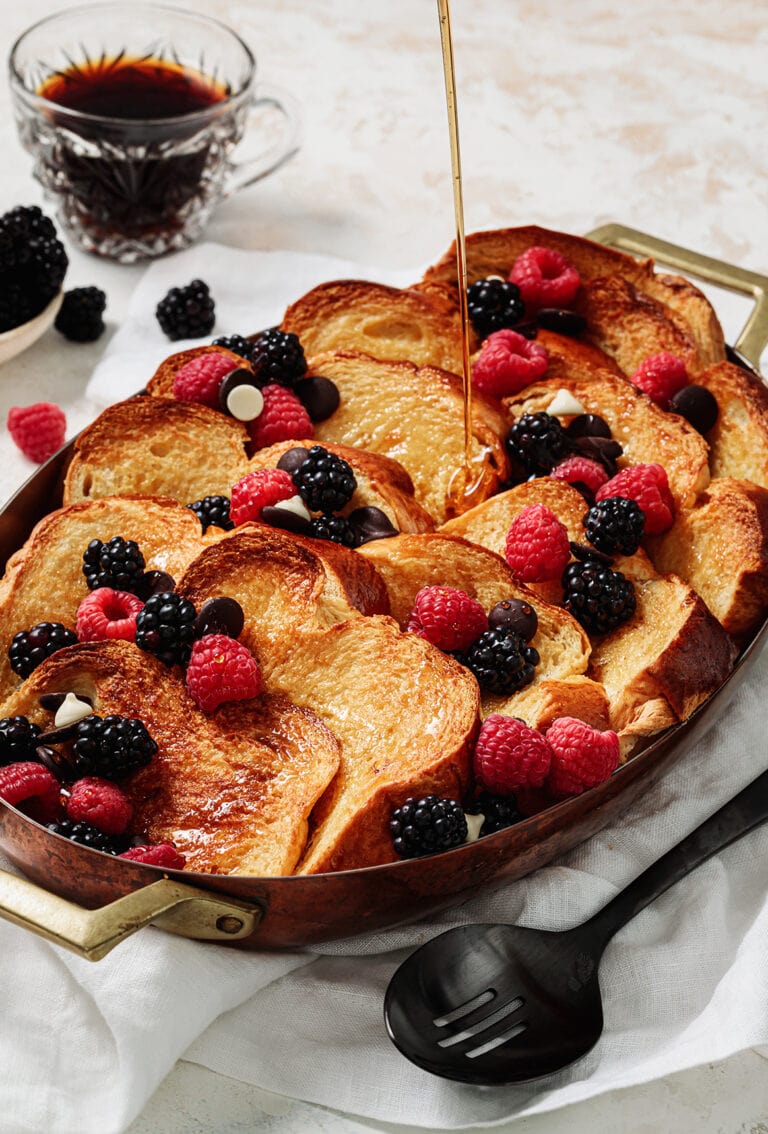 Chocolate and Raspberry French Toast Bake
