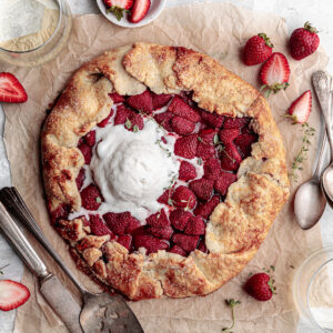 strawberry galette with puff pastry