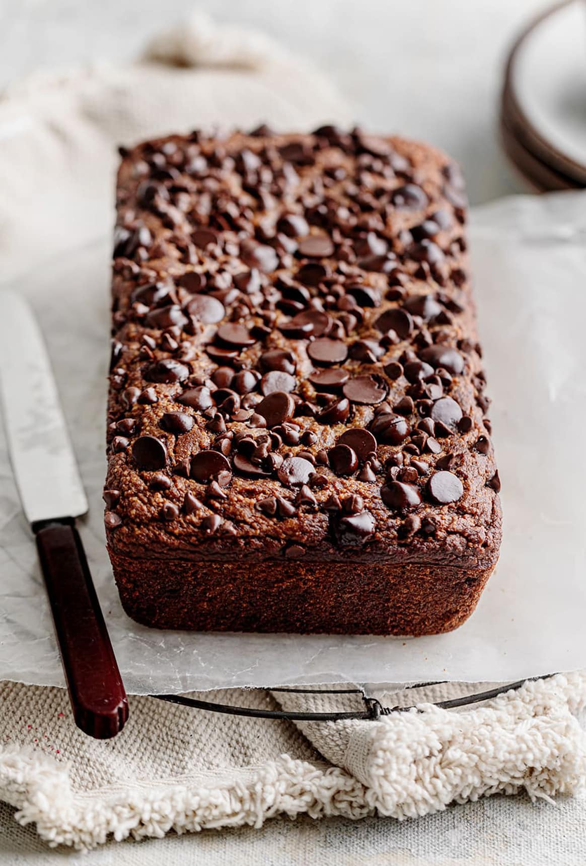gluten-free and dairy-free pumpkin bread with chocolate chips
