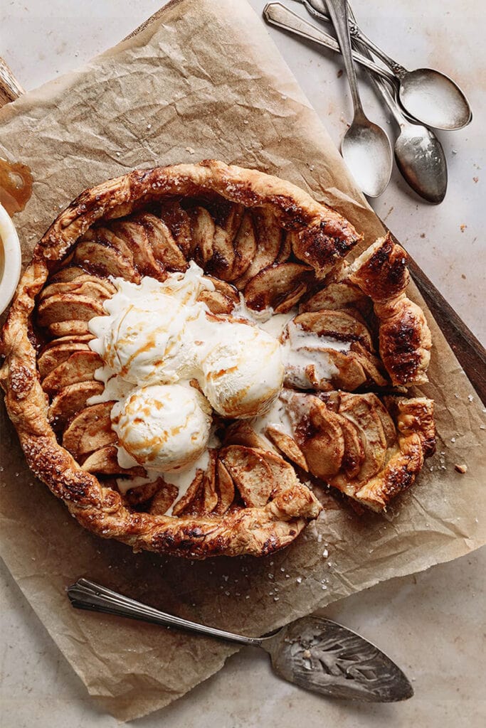Apple Galette with Puff Pastry - Yoga of Cooking